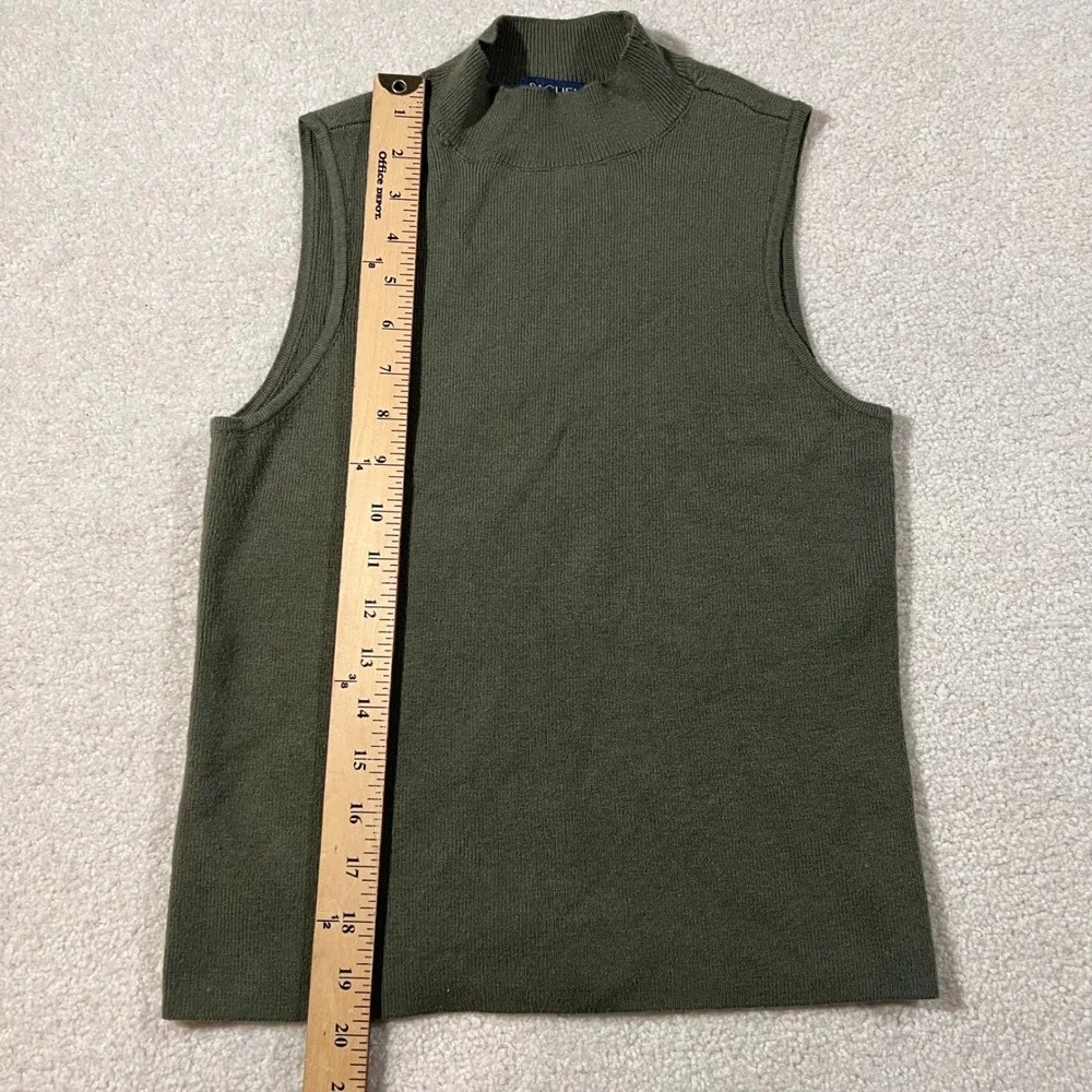 Rachel Rachel Roy Mock Neck Sweater Womens Medium Olive‎ Green Sleeveless Shell